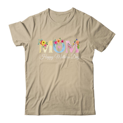 Happy Mother's Day With Floral Mom Design Women Mama Shirt & Tank Top | teecentury