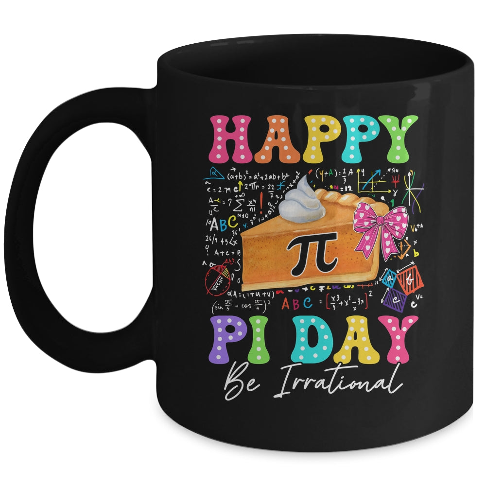 Happy Pi Day Funny Math Coach Teacher Pi Day Coquette Bow Mug | teecentury