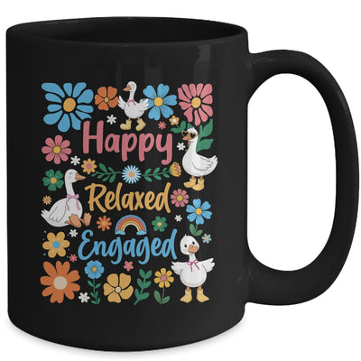 Happy Relaxed Engaged ABA Behavior Analyst Floral Goose Mug | teecentury