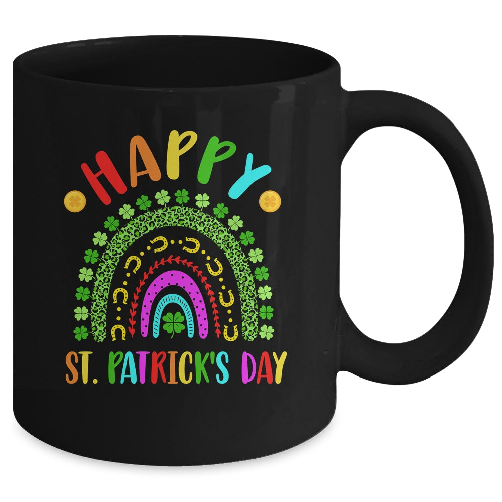 Happy St Saint Patrick's Day Rainbow Colorful Girls Kids Mug | teecentury