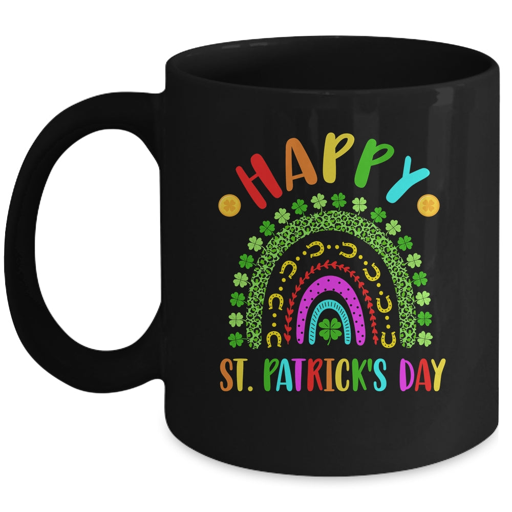 Happy St Saint Patrick's Day Rainbow Colorful Girls Kids Mug | teecentury