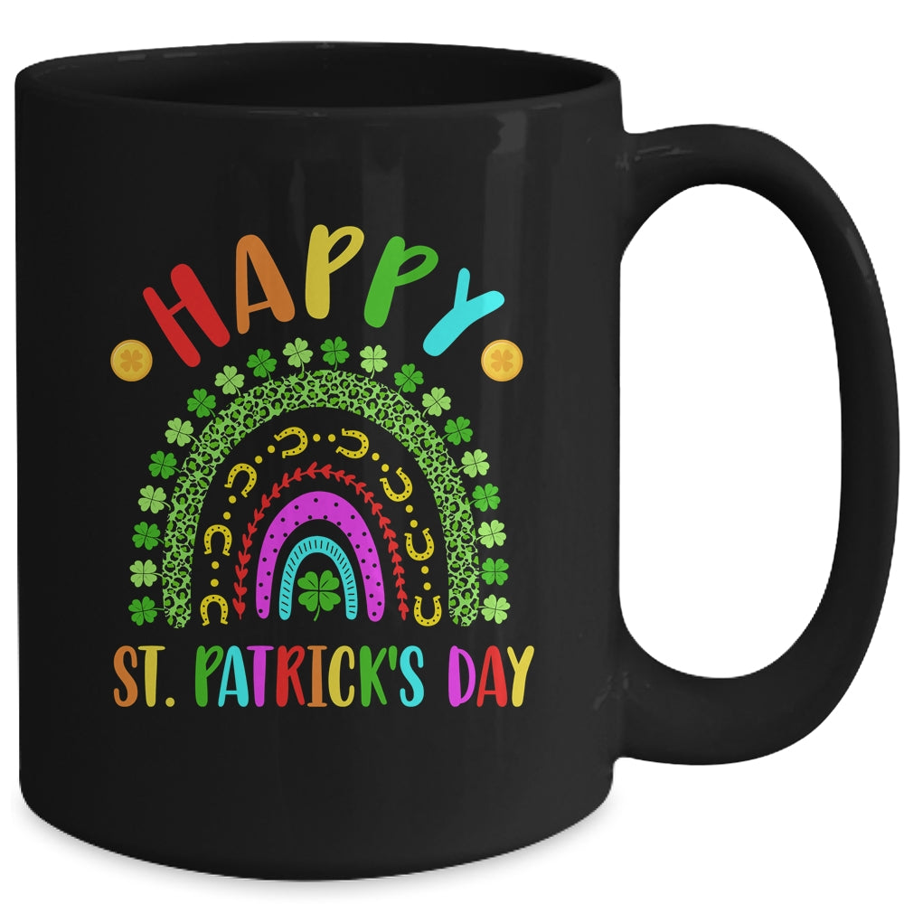 Happy St Saint Patrick's Day Rainbow Colorful Girls Kids Mug | teecentury