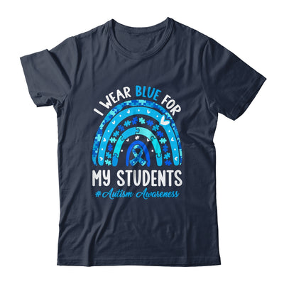 Happy Teacher I Wear Blue For My Students Autism Awarenes Shirt & Tank Top | teecentury