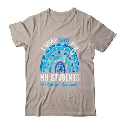 Happy Teacher I Wear Blue For My Students Autism Awarenes Shirt & Tank Top | teecentury