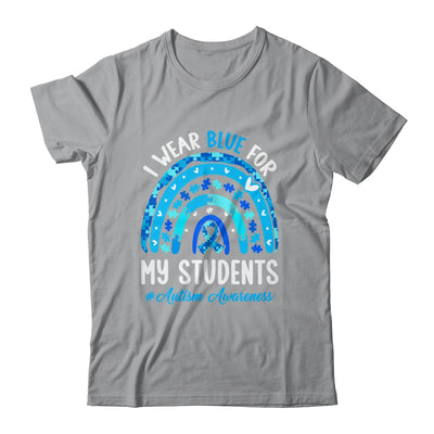 Happy Teacher I Wear Blue For My Students Autism Awarenes Shirt & Tank Top | teecentury