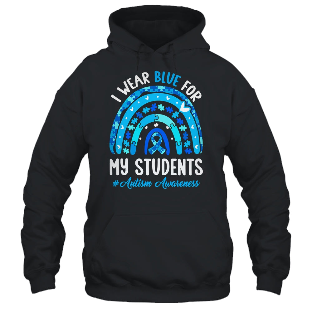 Happy Teacher I Wear Blue For My Students Autism Awarenes Shirt & Tank Top | teecentury