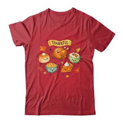 Happy Thanksgiving Doodles Cute Food Characters Funny Fall Shirt & Sweatshirt | teecentury