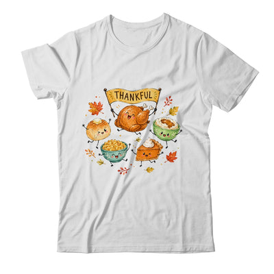 Happy Thanksgiving Doodles Cute Food Characters Funny Fall Shirt & Sweatshirt | teecentury