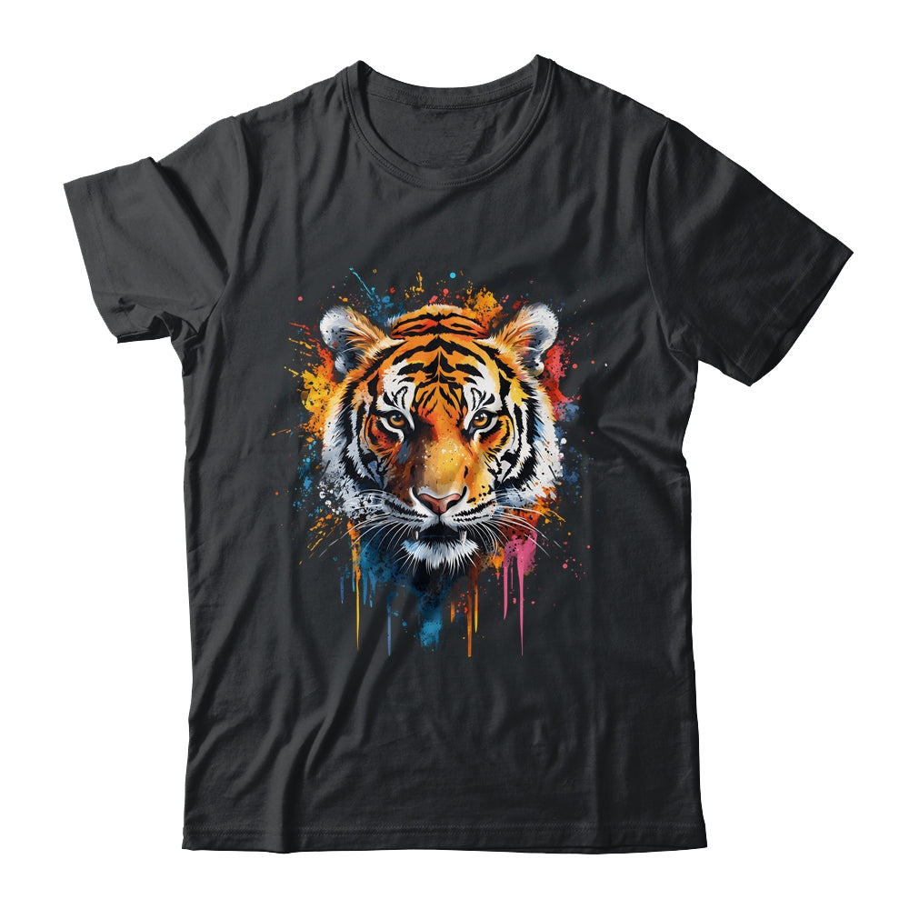 Happy Tiger Art Design For Women Men Tiger Face Cute Tiger Shirt & Hoodie | teecentury