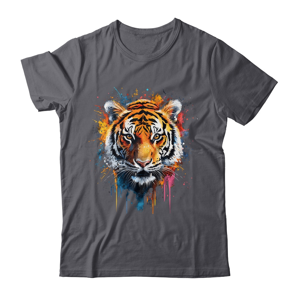 Happy Tiger Art Design For Women Men Tiger Face Cute Tiger Shirt & Hoodie | teecentury