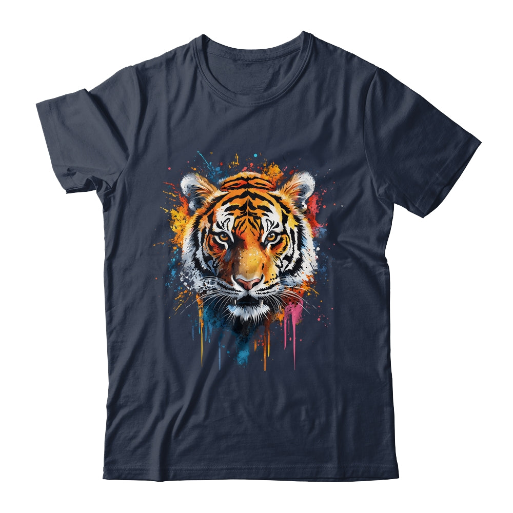Happy Tiger Art Design For Women Men Tiger Face Cute Tiger Shirt & Hoodie | teecentury