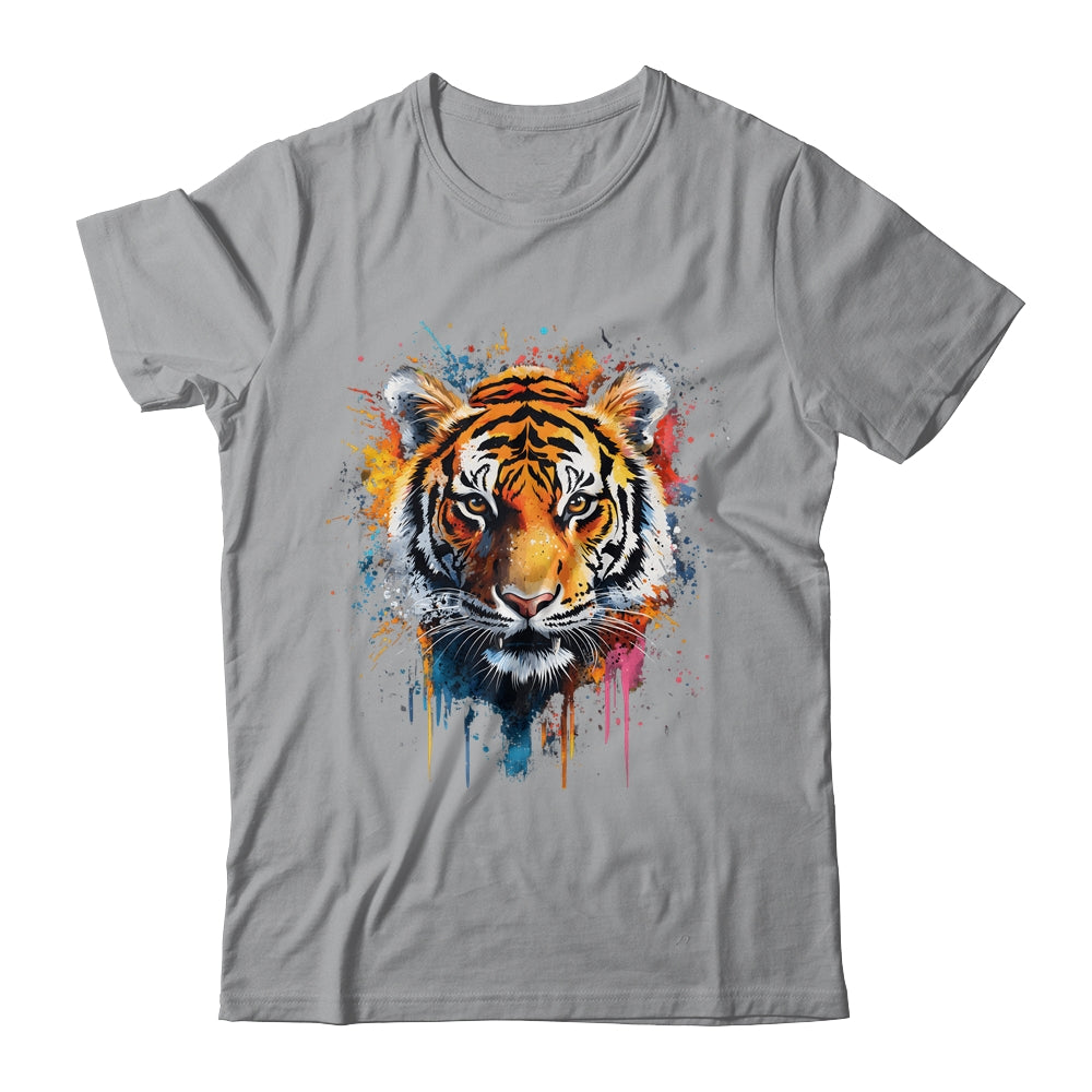 Happy Tiger Art Design For Women Men Tiger Face Cute Tiger Shirt & Hoodie | teecentury