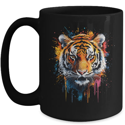 Happy Tiger Art Design For Women Men Tiger Face Cute Tiger Mug | teecentury