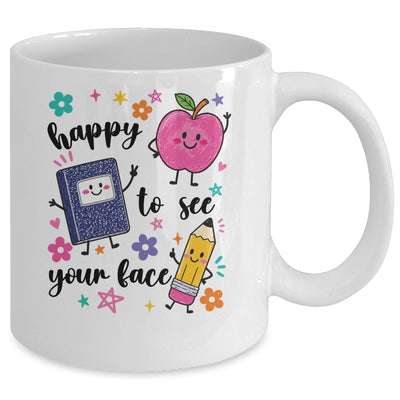 Happy To See Your Face Preschool Teacher Back To School Mug | teecentury