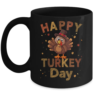 Happy Turkey Day 2023 Autumn Fall Thanksgiving Family Kids Mug | teecentury