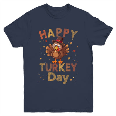 Happy Turkey Day 2023 Autumn Fall Thanksgiving Family Kids Youth Shirt | teecentury