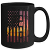 Hawaii Beach Sunset American Flag Hawaiian Island Travel Mug | teecentury