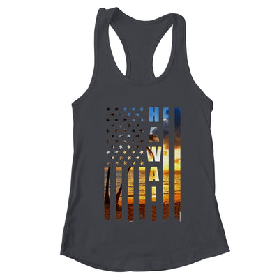 Hawaii Beach Sunset American Flag Hawaiian Island Trip Shirt & Tank Top | teecentury