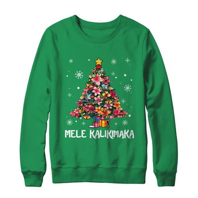 Hawaiian Floral Christmas Tree Mele Kalikimaka Tropical Xmas Shirt & Sweatshirt | teecentury