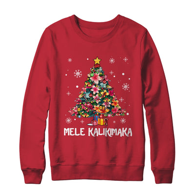 Hawaiian Floral Christmas Tree Mele Kalikimaka Tropical Xmas Shirt & Sweatshirt | teecentury