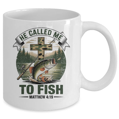 He Called Me To Fish Bass Fishing Camo Christian Funny Mug | teecentury