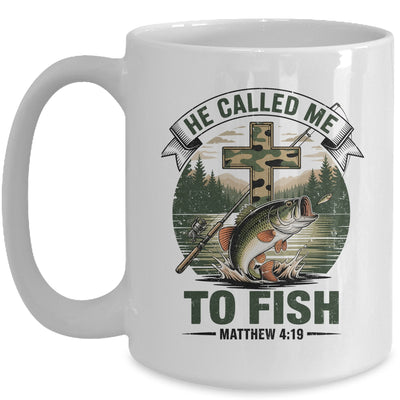 He Called Me To Fish Bass Fishing Camo Christian Funny Mug | teecentury