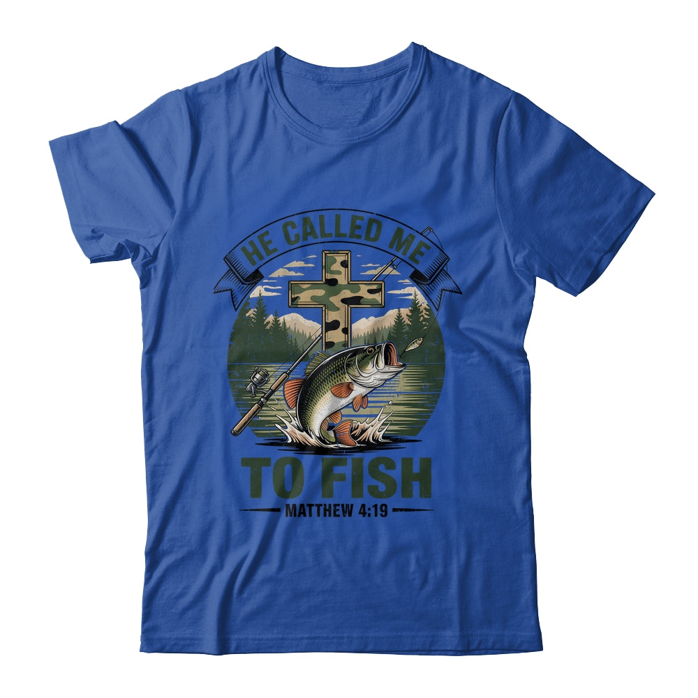 He Called Me To Fish Bass Fishing Camo Christian Funny Shirt & Hoodie | teecentury