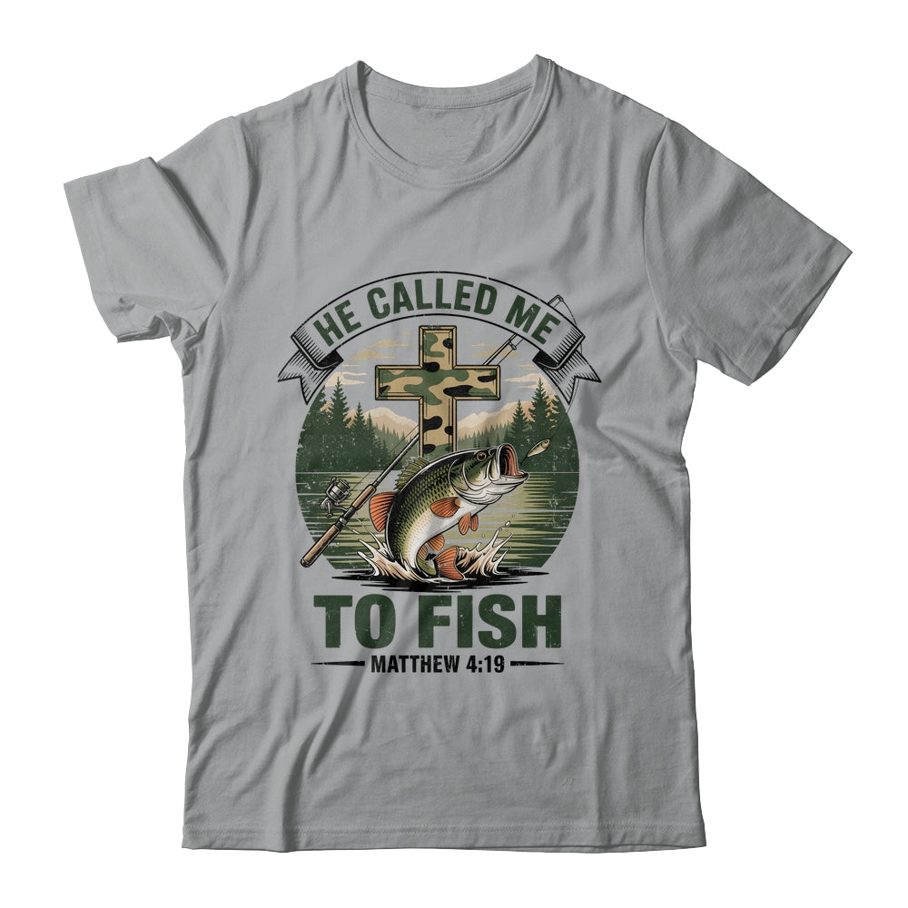 He Called Me To Fish Bass Fishing Camo Christian Funny Shirt & Hoodie | teecentury