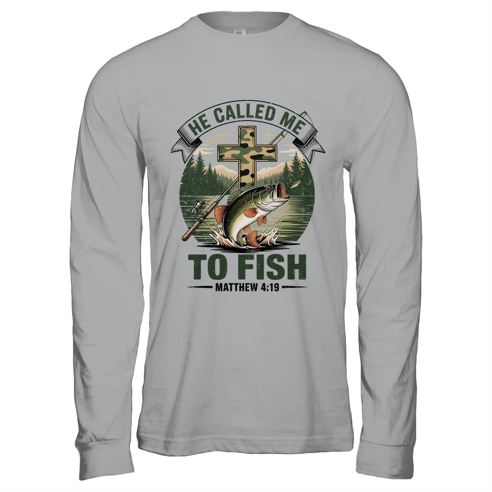 He Called Me To Fish Bass Fishing Camo Christian Funny Shirt & Hoodie | teecentury