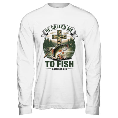 He Called Me To Fish Bass Fishing Camo Christian Funny Shirt & Hoodie | teecentury