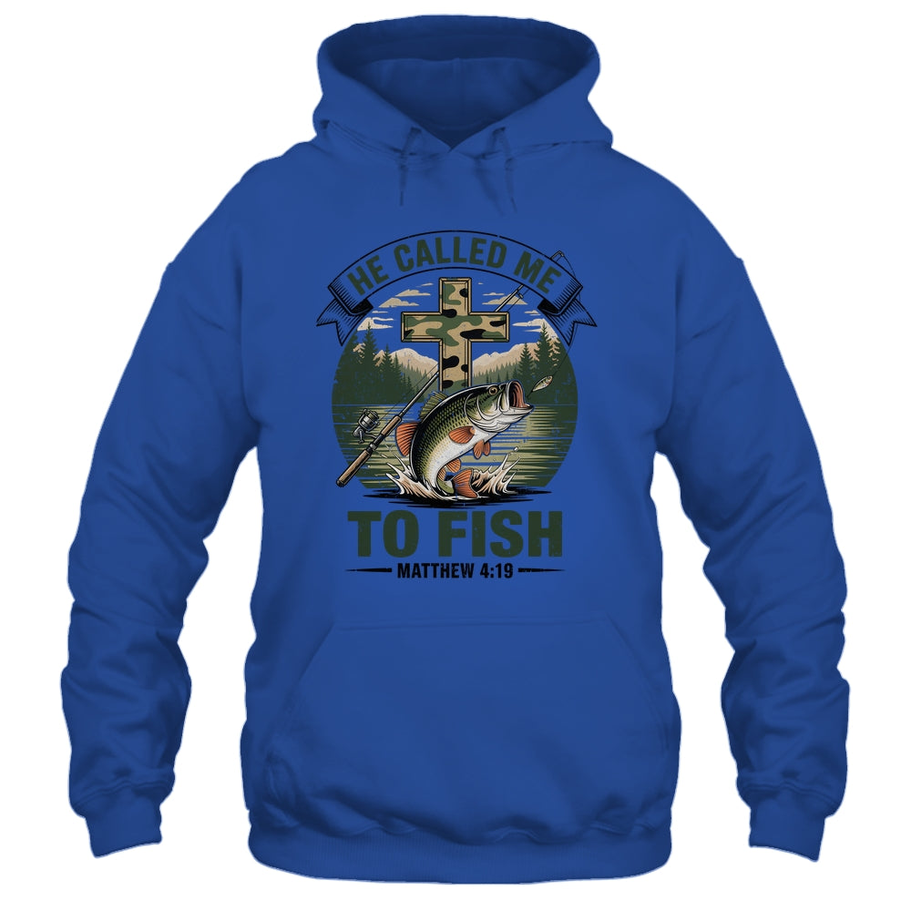 He Called Me To Fish Bass Fishing Camo Christian Funny Shirt & Hoodie | teecentury