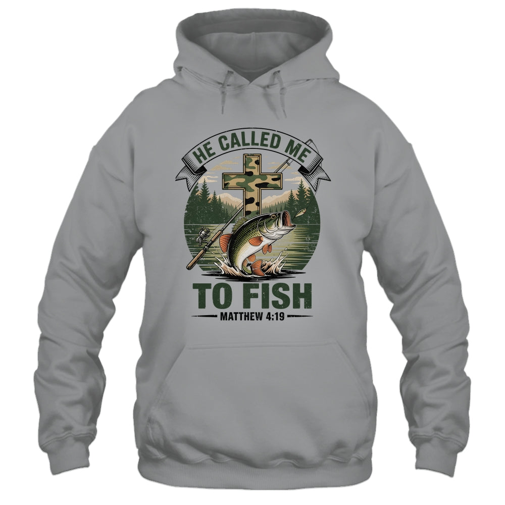 He Called Me To Fish Bass Fishing Camo Christian Funny Shirt & Hoodie | teecentury