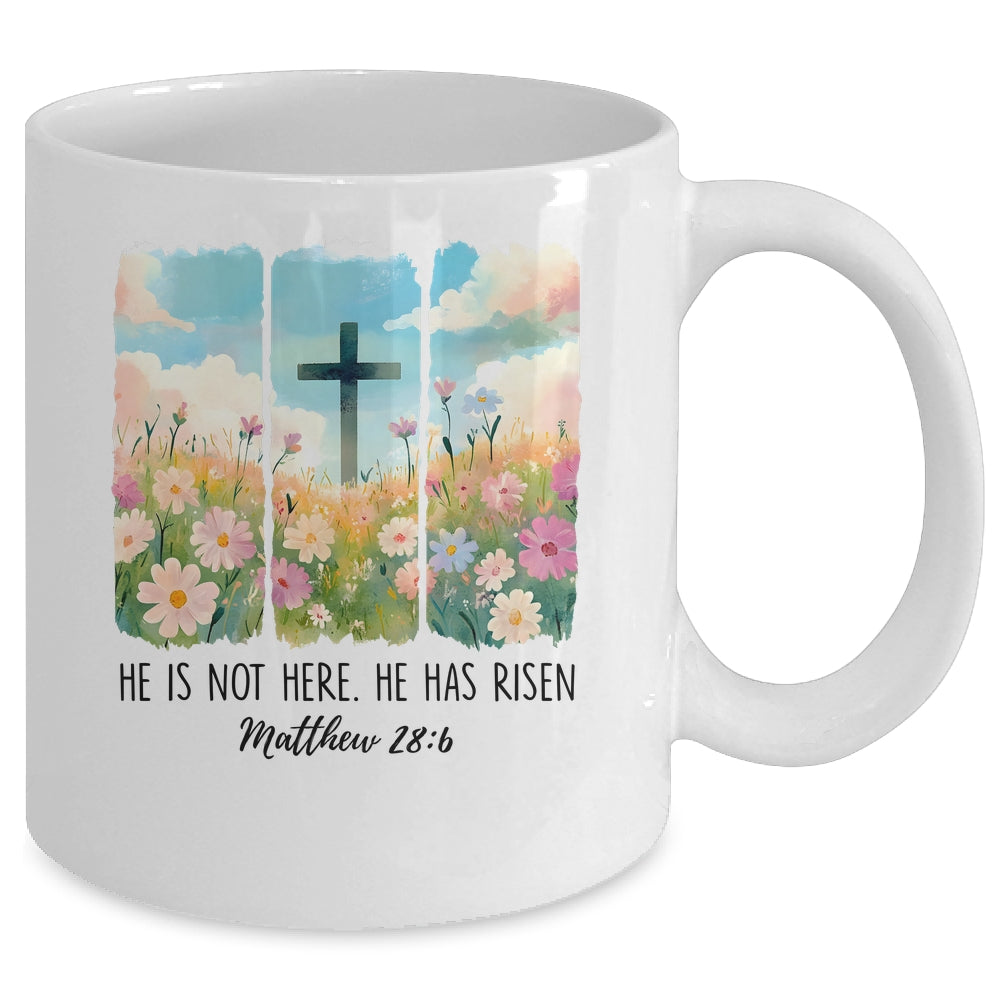 He Is Risen Wildflower Spring Easter Designs Christian Jesus Mug | teecentury