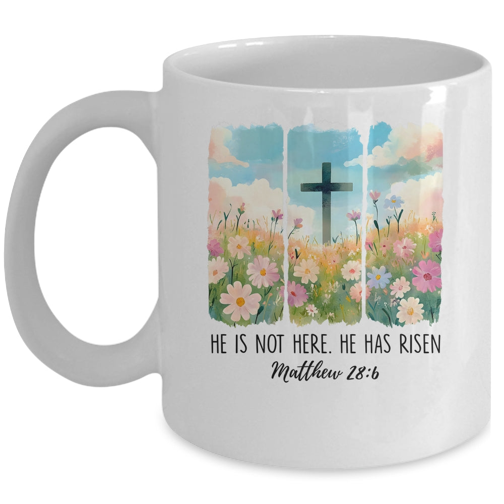 He Is Risen Wildflower Spring Easter Designs Christian Jesus Mug | teecentury