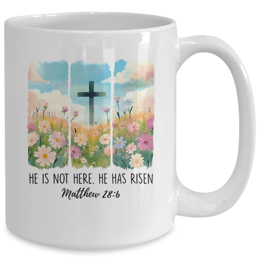 He Is Risen Wildflower Spring Easter Designs Christian Jesus Mug | teecentury