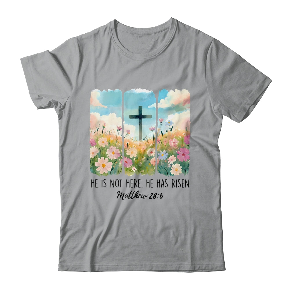 He Is Risen Wildflower Spring Easter Designs Christian Jesus Shirt & Sweatshirt | teecentury