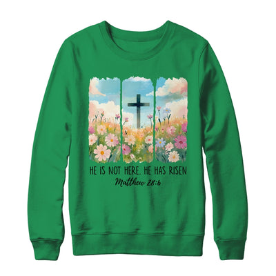 He Is Risen Wildflower Spring Easter Designs Christian Jesus Shirt & Sweatshirt | teecentury