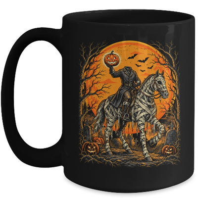 Headless Knight On Horse Pumpkin Halloween Costume Men Mug | teecentury