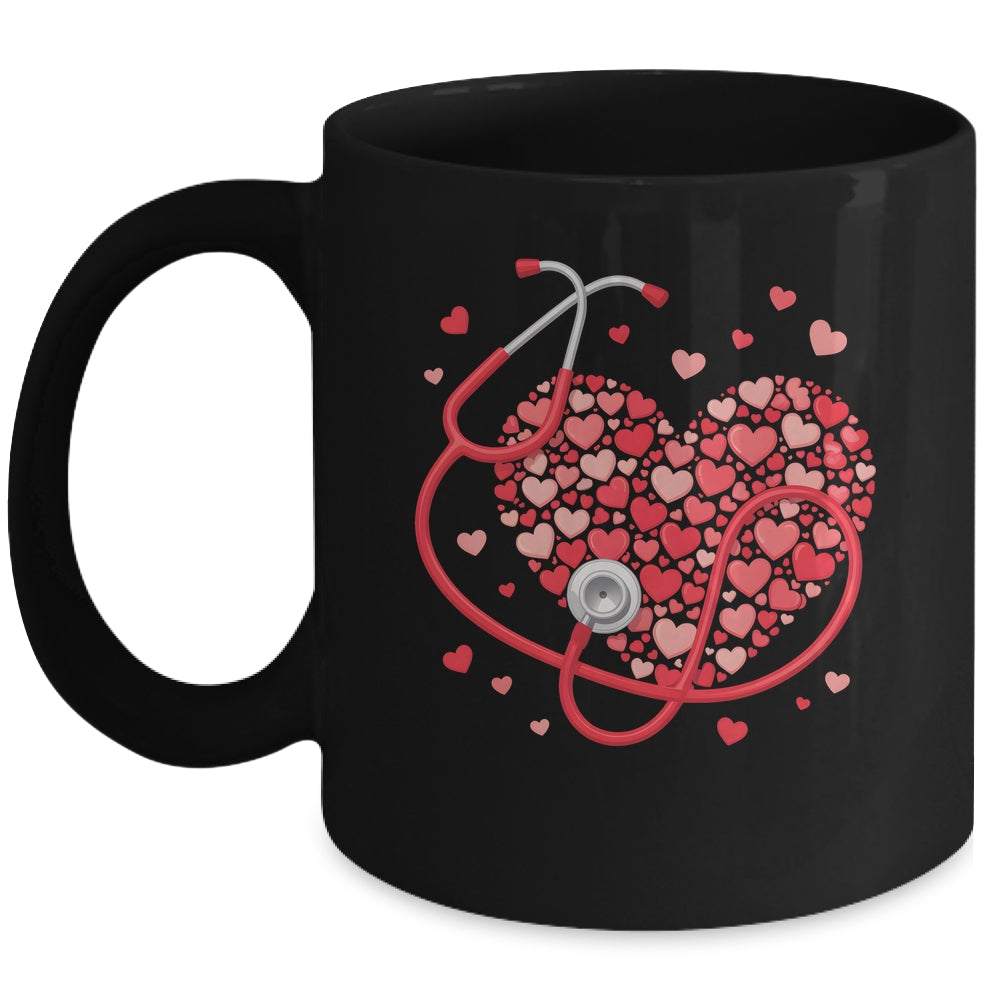Health Care Stethoscope Medical Staff Nurse Nursing Heart Mug | teecentury