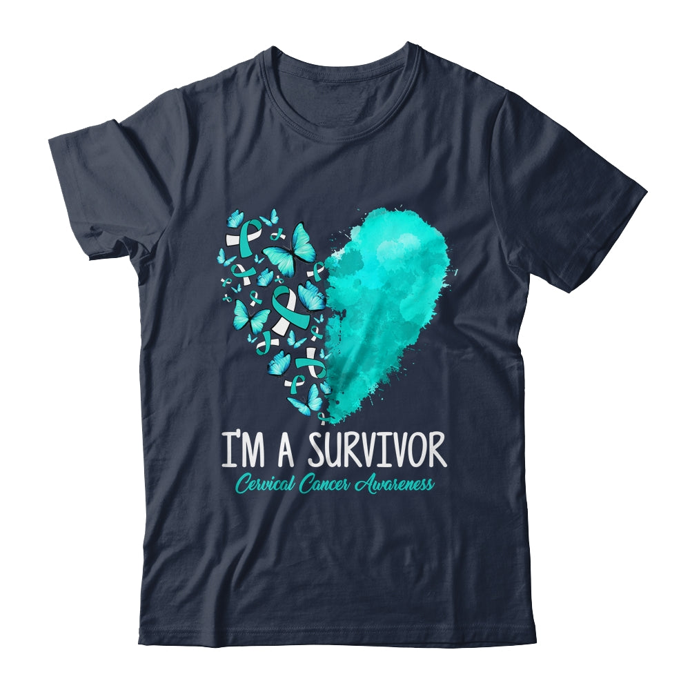 Heart I'm A Survivor Cervical Cancer Awareness Month Shirt & Hoodie | teecentury