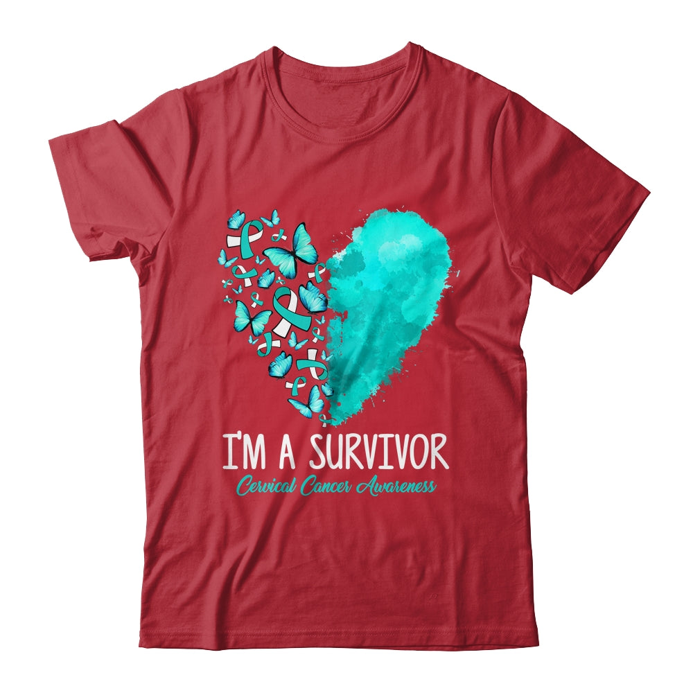 Heart I'm A Survivor Cervical Cancer Awareness Month Shirt & Hoodie | teecentury