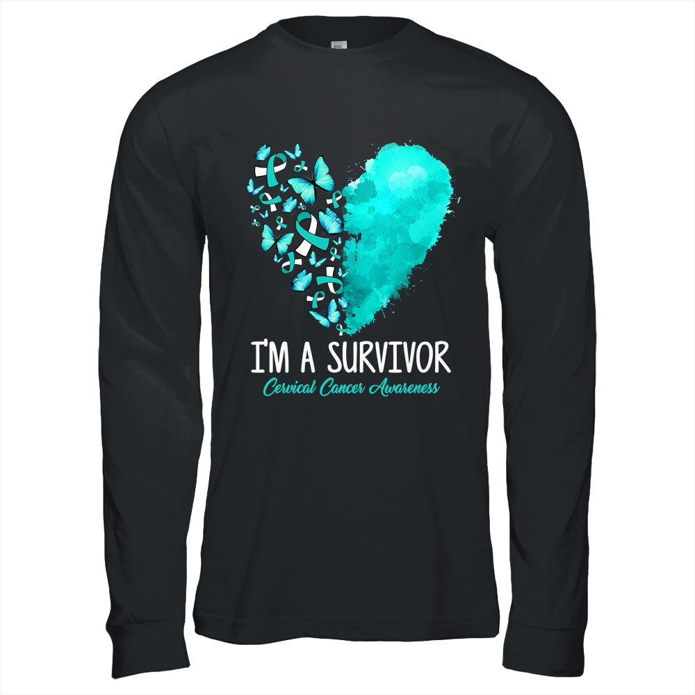 Heart I'm A Survivor Cervical Cancer Awareness Month Shirt & Hoodie | teecentury