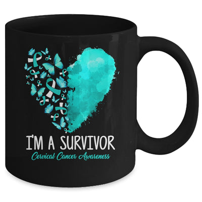 Heart I'm A Survivor Cervical Cancer Awareness Month Mug | teecentury