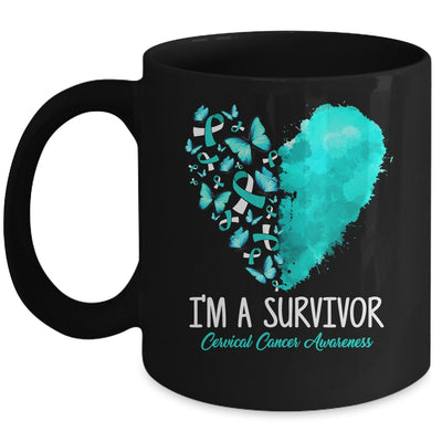 Heart I'm A Survivor Cervical Cancer Awareness Month Mug | teecentury
