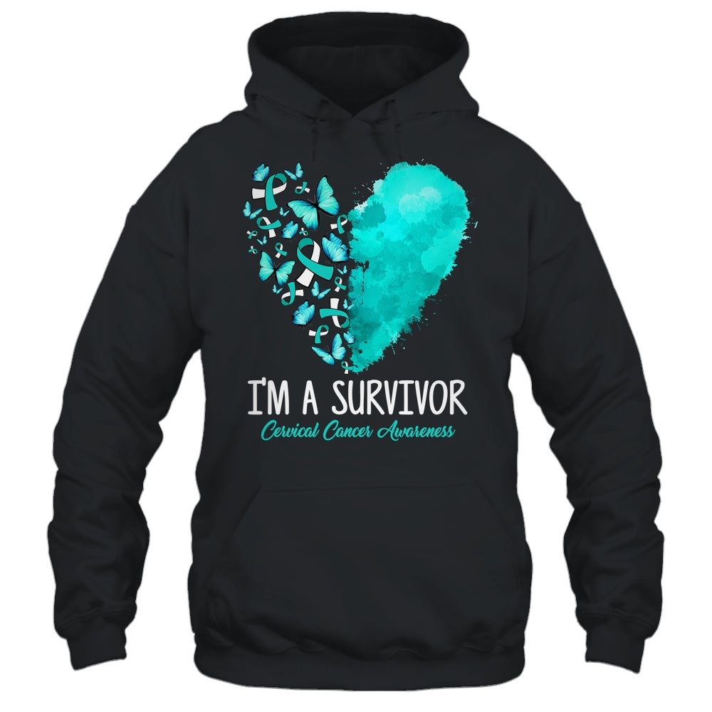 Heart I'm A Survivor Cervical Cancer Awareness Month Shirt & Hoodie | teecentury