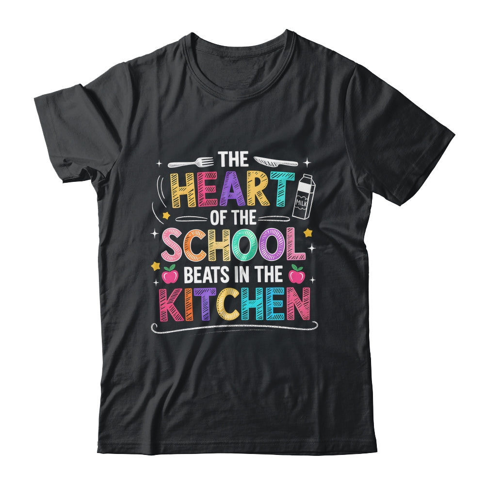 Heart Of The School Beats In The Kitchen Lunch Lady Funny Shirt & Hoodie | teecentury