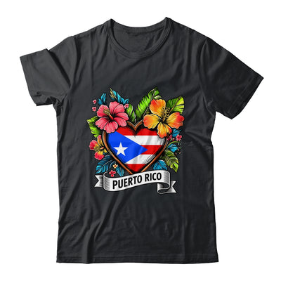 Heart Puerto Rico Flag Hispanic Heritage Boricua Rican Shirt & Tank Top | teecentury