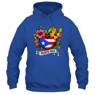 Heart Puerto Rico Flag Hispanic Heritage Boricua Rican Shirt & Tank Top | teecentury