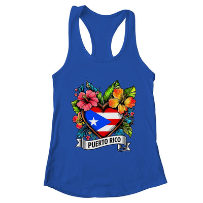 Heart Puerto Rico Flag Hispanic Heritage Boricua Rican Shirt & Tank Top | teecentury