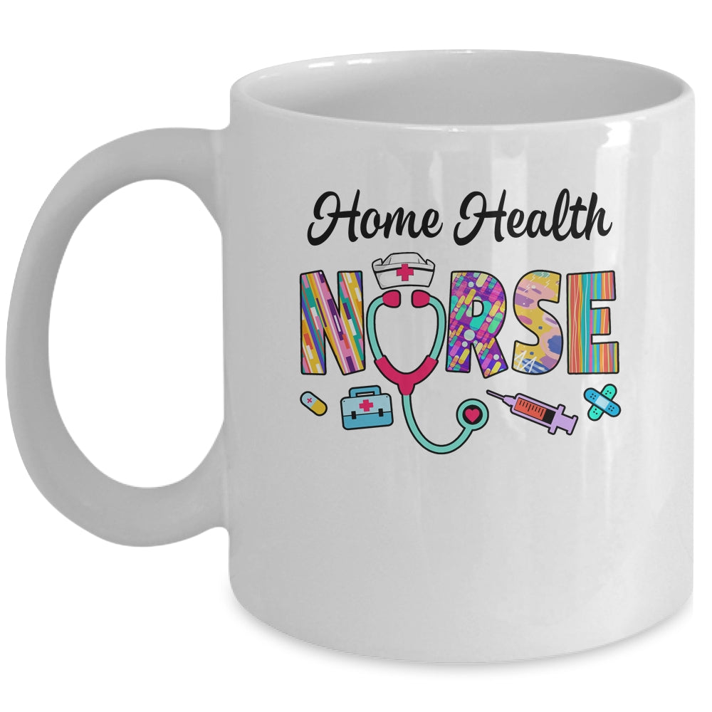 Heart Stethoscope Home Health Nurse Nursing Design For Women Mug | teecentury